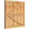 Ekena Millwork Framed Board-n-Batten Shutters w/Z-Bar, Rough Sawn Western Red Cedar, 26 7/8W x 26H, PR RBF06Z26X026RWR - alternate 5